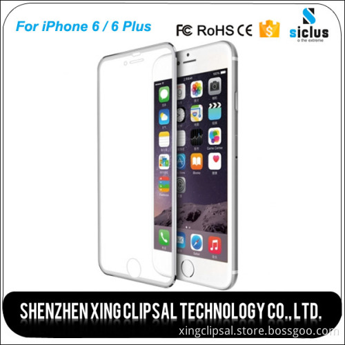 2.5D Full Cover Colorful Titanium Alloy frame Tempered Glass Screen Protector for Apple iPhone 6 / 6 plus